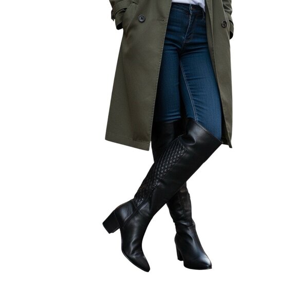 Cole Haan Everly Boots Black Size 6.5 Stealth Wealth Preppy Equestrian Classic - Picture 1 of 15